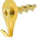 Hillman Brass 122367 Self-Drilling Wall Dogs with Picture Hanging Hook, up to 50 lbs (Pack of 10)