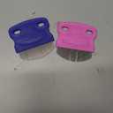 2 Pack Professional Eye Comb For Pets, Stainless Steel Tear Stain Remover, Flea Lice Comb, For Cats & Dogs, Gentle Round-Head Grooming Tool, Precisely Removes Stains, Dirt, and Debris From The Eye Area