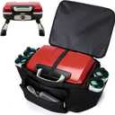 Padded Carry Bag for Cuisinart CGG-180T/180TS/180TB Tabletop Propane Grill, Portable Gas Grill Carry Case with Propane Cylinder Pockets (Case Only) (Black)