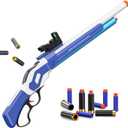Shell Ejecting Toy Gun (27-Inch),Soft Bullets Toy Shotgun Gun, Lever-Action Design, Perfect As a Birthday-Holiday for 8-12 Year Olds (Blue)