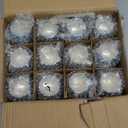 LAMORGIFT 24 Pcs Blue Votive Candle Holders Bulk- Blue Tealight Candle Holders for Wedding Decor, Mercury Glass Votives for Bridal Shower, Baby Shower Table Centerpieces