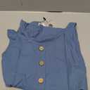 IDEALSANXUN Women's Linen Crop Tank Tops Cute Summer Sleeveless Cropped Linen Tops (Grey Blue)XS