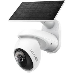 Tapo 4K Outdoor Camera Wireless, Battery Camera w/Solar Panel, Pan/Tilt, 360 View, 24/7 Capture, Free Person/Vehicle Detect, Night Vision, SD/Cloud, Works w/Alexa and Google Assistant, VistaCam 360