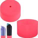 2 x PEUTIER 2pcs Silicone Boot for Owala Kids Water Bottle 16oz/14oz, Anti-Slip Water Bottle Cover Sleeve Anti-Dent Bottom Protector Wraps Compatible with Owala Kids Stainless Steel Bottle Accessories