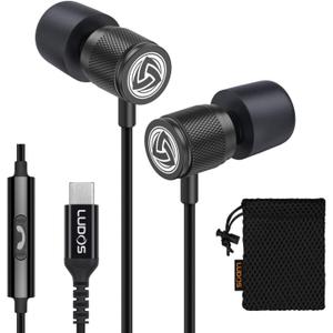 LUDOS Ultra USB C Headphones for iPhone 17 16 15 Pro Max Plus Air iPad Pro, Magnetic USB-C Earbuds for Samsung Galaxy S24 S23 Ultra S22 S21 FE S20 A55 A54 A53, USB Type C Earphones