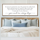 NATVVA You And Me, Every Day Canvas Art Prints Painting Romantic Movie Quote Sign Picture Artwork Home Bedroom Farmhouse Entryway Decoration No Frameb ,Size 31,5"×12"