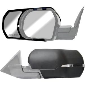 K SOURCE Snap & Zap 81310 Custom Fit Towing Mirror for 2022 up Tundra, 2023 up Sequoia, Patented