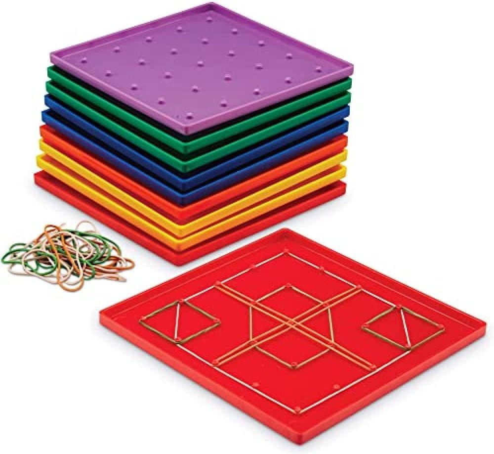 Learning Resources Classpack Geoboards, 7 Inches Each, Set of 10 Geoboards, Ages 5+