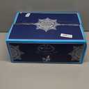 fanquare British Porcelain Tea Coffee Set 22 Piece New Bone China Gold Tulip Tea Service for Afternoon Tea, 6 TeaCup and Saucers with Metal Holder for Home Wedding Birthday