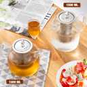33oz/1000ml Glass Teapot with Removable Infuser, Borosilicate Glass Tea Pot Stovetop Safe, Blooming and Loose Leaf Teapots