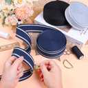 Webbing 1.5 Inch for Bag Strapes, 6 Yards Navy Blue and White Stripes Pattern Polycotton Webbing 1 1/2 Inch for Making Backpack Purse Belt Straps