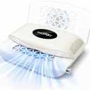 Woput Nail Dust Collector, 14700RPM Foldable Dual-Turbo Fan with 30 Filter Papers for Acrylic Nails Salon & Home - Off White