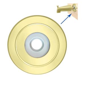 1/4" Spacer for Tub Spout, Flange Trim Ring for Bath Faucet, Eschutcheon Cover Plate for Spigot with Split PVC Blocking Water, Shower Pipe Remodeling Sealer (304SUS-Gold)