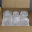 ZENFUN 6 Pack Glass Tulip Sundae Cups, 7 Fl Oz Clear Milkshakes Footed Ice Cream Cups Dessert Bowls Set for Sherbet Trifle, Fruit, Salad, Snack, Cocktail