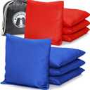 GoSports Official Regulation Cornhole Bean Bags Set of 8  for Fun Casual Cornhole Games - All Weather - American Stars and Stripes or Red and Blue (6" x 6")