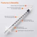 29 Gauge 1cc 5/16 inch Syringe - U 100 1ml Syringe with Needle, Disposable Lab Dispensing Supplies, 100Pack