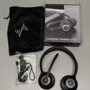 JIAMQISHI Wireless Headset with Mic for Work, Bluetooth V5.2 Headphones with AI Noise Cancelling Microphone, USB Dongle, Clear Calls & Mic Mute, for Laptop, PC, iPhone & Android Phones (Black)