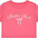Womens Short N Sweet Crop Top Shirt and Costume Adult Teen Women Tshirts T Tee Y2k Halloween Costumes (Pink, L)