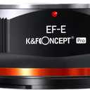 K&F Concept Lens Mount Adapter for Canon EF EF-S Lens to Sony Alpha E NEX Mount Mirrorless Cameras, Manual Focus Lens Adapter with Matting Varnish Design, Not Auto-Focus