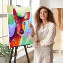 Art Painting Artist Easel Stand, Portable Adjustable Aluminum Metal Tripod Display Easel with Bag, Height from 17 to 66 inch for Table-Top/Floor Drawing and Displaying, Black