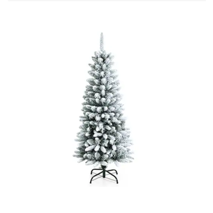 4.5-ft Pencil White Artificial Christmas Tree