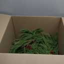9FT Prelit Norfolk Pine Garland for Mantle, Real Touch Realistic Greenery Garlands for Table, Outdoor Indoor Xmas Holiday
