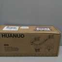 HUANUO HNDS6 Dual Monitor Stand - Black, Secure & Versatile. Supports 13" to 32" screens, holding 4.4 to 19.8 lbs per arm. Features C-Clamp and grommet mounting for a stable, flexible setup.