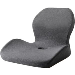 Seat Cushion, Memory Foam Chair Seat Cushion with Lumbar Support Back Cushion for Students Coccyx Cushion Office Car Booster Seat Cushion Posture Correction (Enlarged Size, Dark Gray)