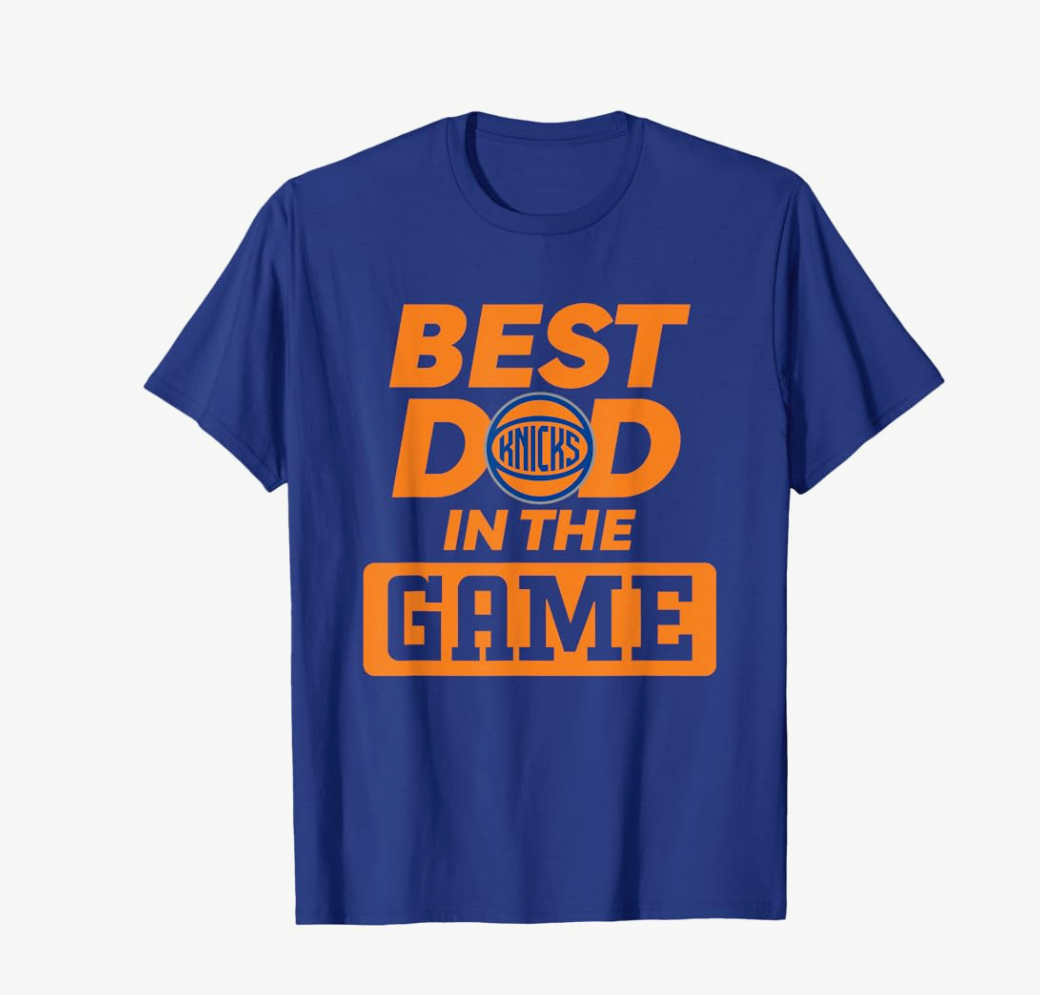 NBA Father's Day Best Dad In The Game Knicks Logo T-Shirt Size XL