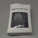 Waterproof Baby Car Seat Cover, Infant Car Seat Cover Canopy with 2 Breathable Vents, Warm Carseat Cover with Mesh Window for Cold Weather, Univeral Baby Carrier Cover for Doona (Gray)