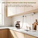 36" Under Cabinet Outlet Strip, 2 x USB Ports, 6 x TR Outlets, ETL Listed
