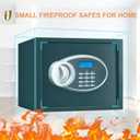 1.2 Cu Ft Small Fireproof Safe Box for Home, Fire Safety Box with Digital Keypad Lock and Removable Shelf, Personal Security Closet Safes for Home, Money, Jewelry, ID Documents