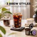 Tastyle Single Serve Coffee Maker for K Cup and Ground Coffee | Brew up to 16 Oz, Fits 7.3'' Travel Mug | Hot, Bold & Over Ice | Compact for Office, RV& Hotel, Classic Black (3.0 Version)