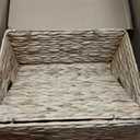 Wicker Storage Baskets with Lids,Multi-size 3 Pack Natural Water Hyacinth Wicker Nesting Baskets,Decorative Storage Ratten Boxes for Organizing,Storage,and Gifts