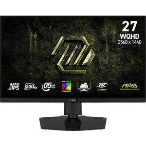 msi MAG 274QPF E20 27-inch 2560 x 1440 (WQHD) Gaming Monitor, 200Hz, AMD Adaptive Sync, HDR Ready, HDMI, VGA Port, VESA Mountable, Tilt, 4-Side Slim Bezel, 0.5ms, Black
