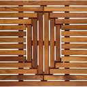 Nordic Style Teak Shower, Bath and Spa Mat | Indoor + Outdoor Use | Non-Slip Wood Platform | Spa, Sauna, Pool, Hot Tub | Luxury Decor | Framed Oiled Finish (40" x 20") (39.3" x 19.8" (Rectangular))