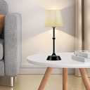 LED Cordless Table Lamp,Rechargeable 6000mA Battery Operated Portable Black Desk Lamp,Dimmable Touch Control Table Lamp,for Restaurant/Patio/Outdoor.(LED Bulb Included)