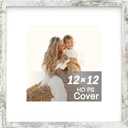 An&He 12x12 inch Picture Frame, White Simple Photo Frame for Decorative Artwork, Suitable for Tabletop, Desk, Bookshelf and Wall Display, Photo Gallery Decor