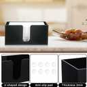 2pcs Paper Towel Dispenser Countertop Bathroom Paper Towel Holder Acrylic Napkin Dispenser Black Napkin Holder for Kitchen Tabletop Tissue Dispensers for Bathroom Toilet Multifold C-Fold Z-Fold Papers
