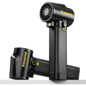 Vimacme Car Dryer Air Blower, Handheld Jet Dry Blower,1600g Instant Thrust, Infinitely Variable Speed,64MM Turbo Fan with 4000mAh Battery & Charger for Car/Motorcycle Drying, Patio Cleaning(Matte Black)