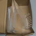 trophable 12PACK Acrylic Book Stand, 4x5 Inch Clear Book Display Easel Clear Acrylic Holder for Displaying PictureNotebooks,Music Sheets Artworks,CDs (Clear 3mm/Thick)