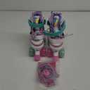 SULIFEEL Rainbow Unicorn 4 Size Adjustable Light up Roller Skates for Girls Boys for Kids (Small - Little Kid)