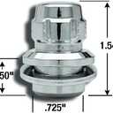 Gorilla Automotive 73631T Toyota O.E. Wheel Locks With Washer (12mm x 1.50 Thread Size)