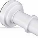 White Tension Shower Curtain Rod 36-84 Inch(3-7ft) Never Rust No Drilling Non Slip Spring Tension Shower Rod, Heavy Duty Tension Rod, Adjustable Curtain Rod for Bathroom Window Living Room