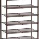 8Tier Metal Tall Shoe Rack,Large Shoe Rack for Closet,entryway,Garage, with Adjustable Flat or Angled Shelves, Hold 32-40 Pairs Shoes