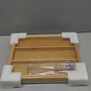 Bamboo Expandable Kitchen Drawer Organizer, Adjustable Utensil Holder and Cutlery Tray Organiser, Drawer Divider for Silverware, Flatware, Knives in Kitchen, Bedroom, Living Room, 5 Slot