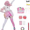 jrswai Game Cosplay Costume Uniform Halloween Outfits Full Sets With Wigs (Ootori), Size Large