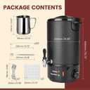 POWLAB Commercial 8L Wax Melter for Candle Making - Electric Wax Melter for Candle Making with Easy Pour Spout, Temperature Control & Quick Melt Design - Ideal for Soap, Soy Wax, Home or Business Use
