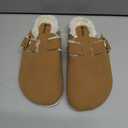 Sweechee Women's Cork Footbed Clogs with Soft Fur Lining, Comfortable Shearling Slippers Women's for Winter
 Size 8