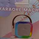 Mini Karaoke Machine for Kids, Portable Bluetooth Speaker with 2 Wireless Microphones,Christmas and Birthday Gifts Suitable for Girls Aged 4 to 12(Pink)